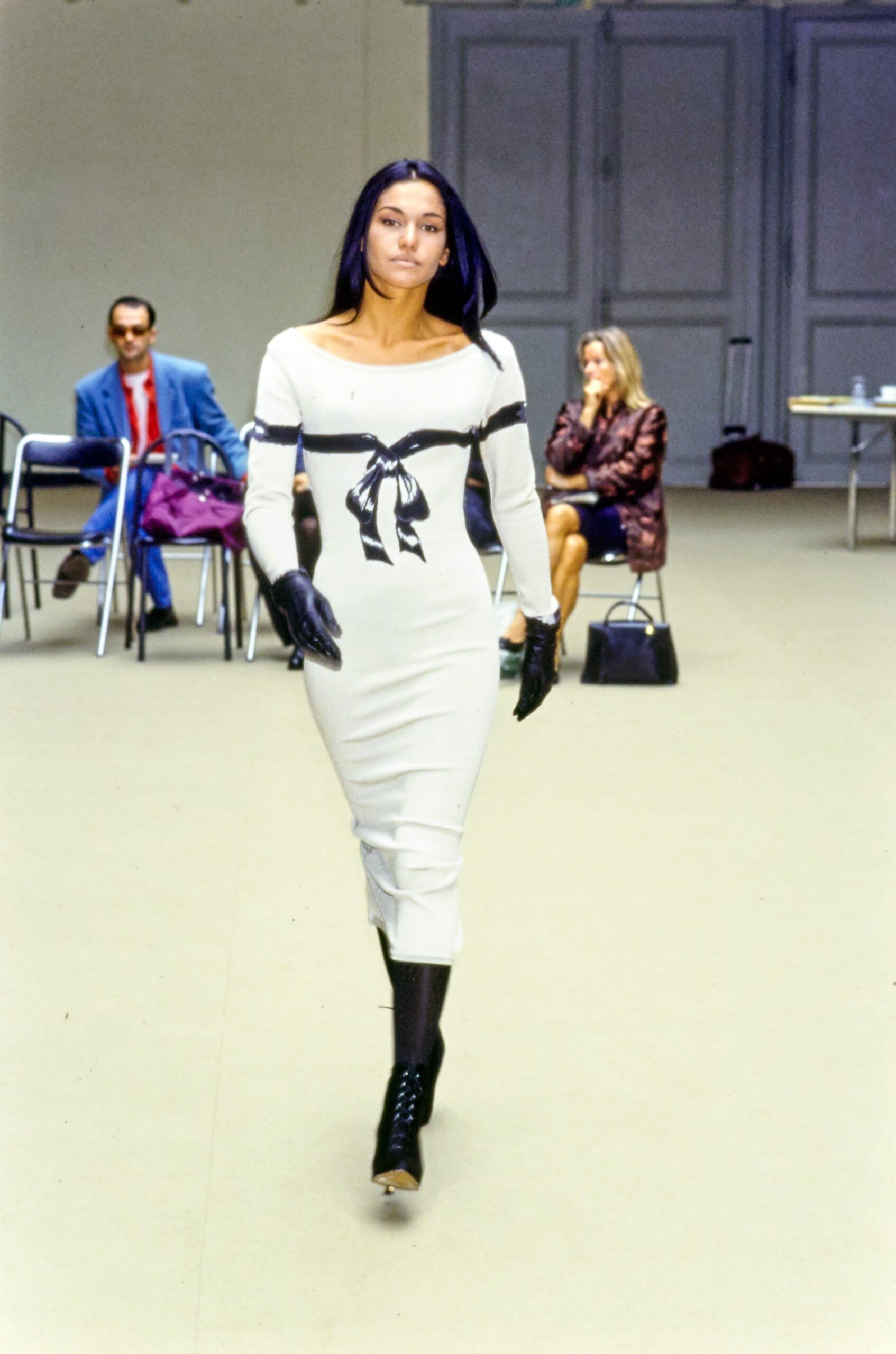 fitted white off-shoulder dress