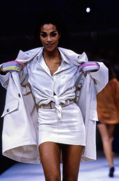 white cotton coat and skirt