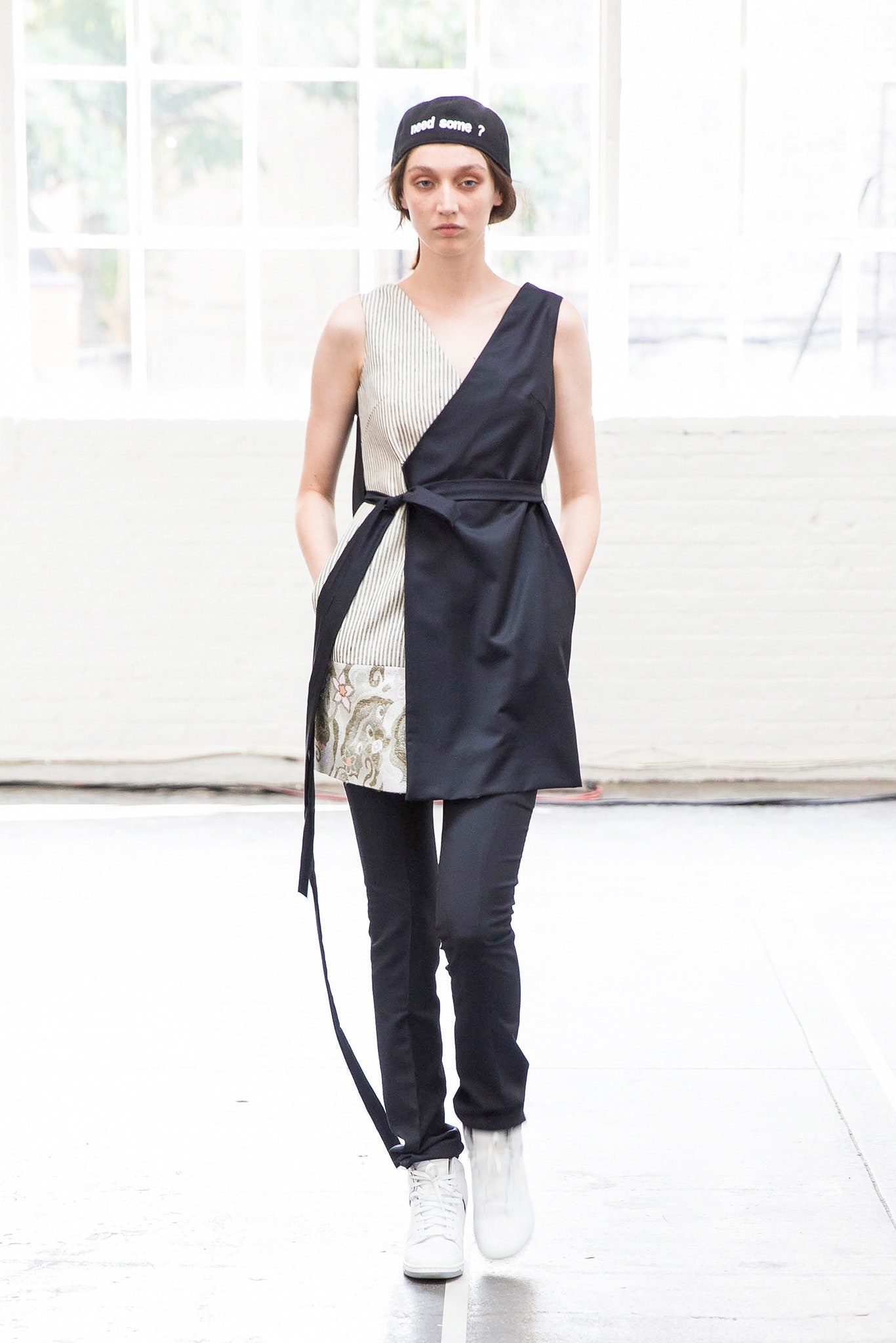 black and white asymmetric dress
