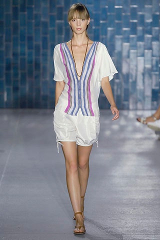 white relaxed striped romper