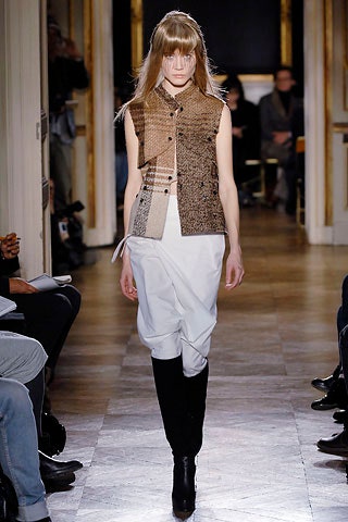 brown beige cotton fitted vest