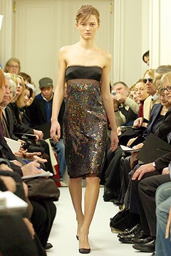 black sequin strapless midi dress