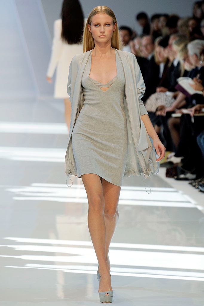 gray mini dress with relaxed jacket