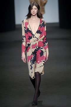 beige floral midi dress