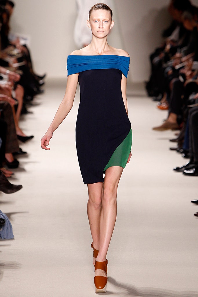 off-shoulder fitted dress