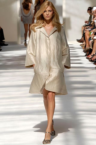 beige silk relaxed coat