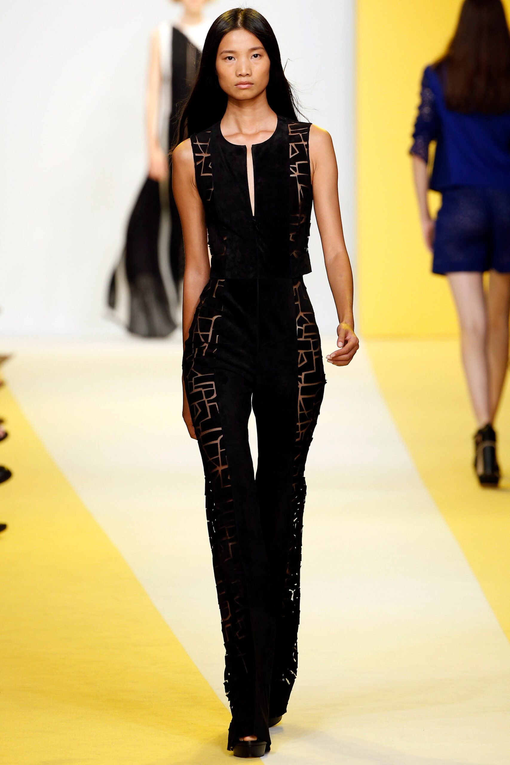 black velvet fitted jumpsuit