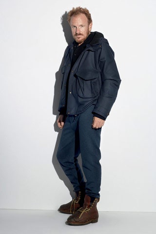 blue relaxed jacket with pants