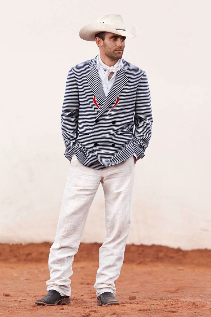 striped blazer with white pants