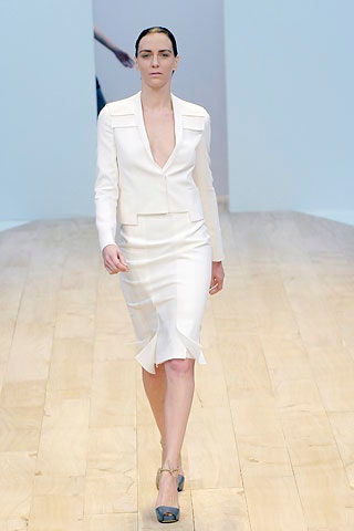 white fitted midi dress