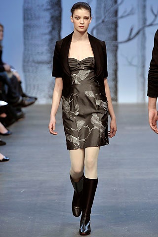 black silk embroidered mini dress