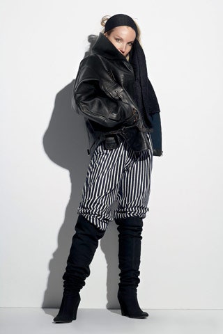 oversized black leather jacket