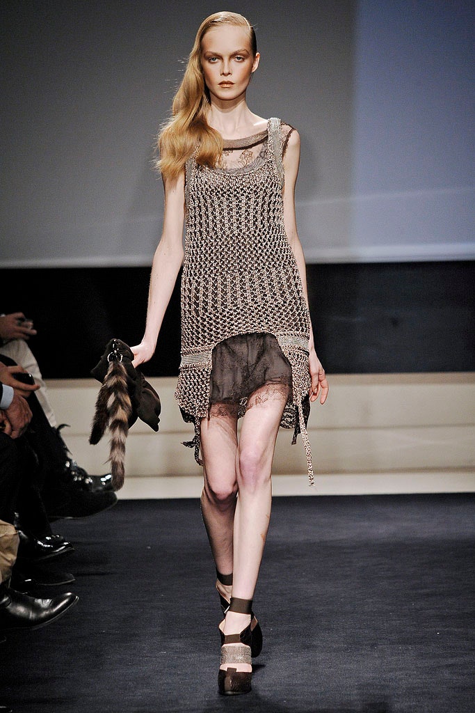 beige cotton sleeveless high-neck relaxed layered fringed dress
