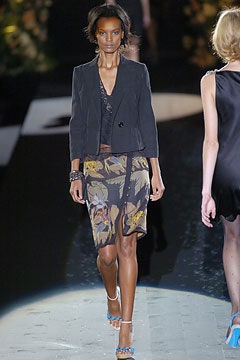 multi silk fitted high-waisted pleated skirt