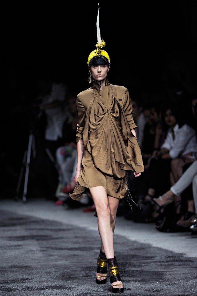 brown relaxed mini dress