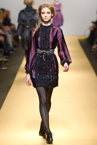 purple silk fitted mini dress
