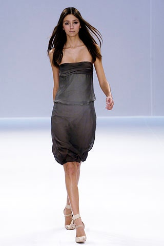 black silk strapless dress