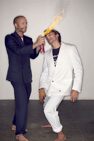 black and white tailored suits