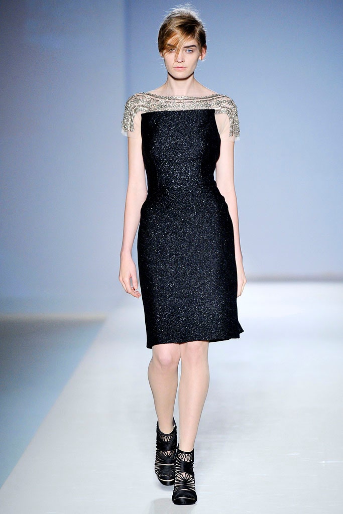 black embellished sleeveless dress
