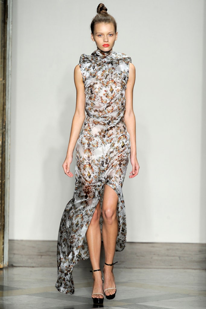 sheer floral midi dress