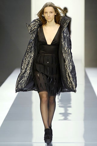 black silk long-sleeve v-neck oversized draped shiny coat