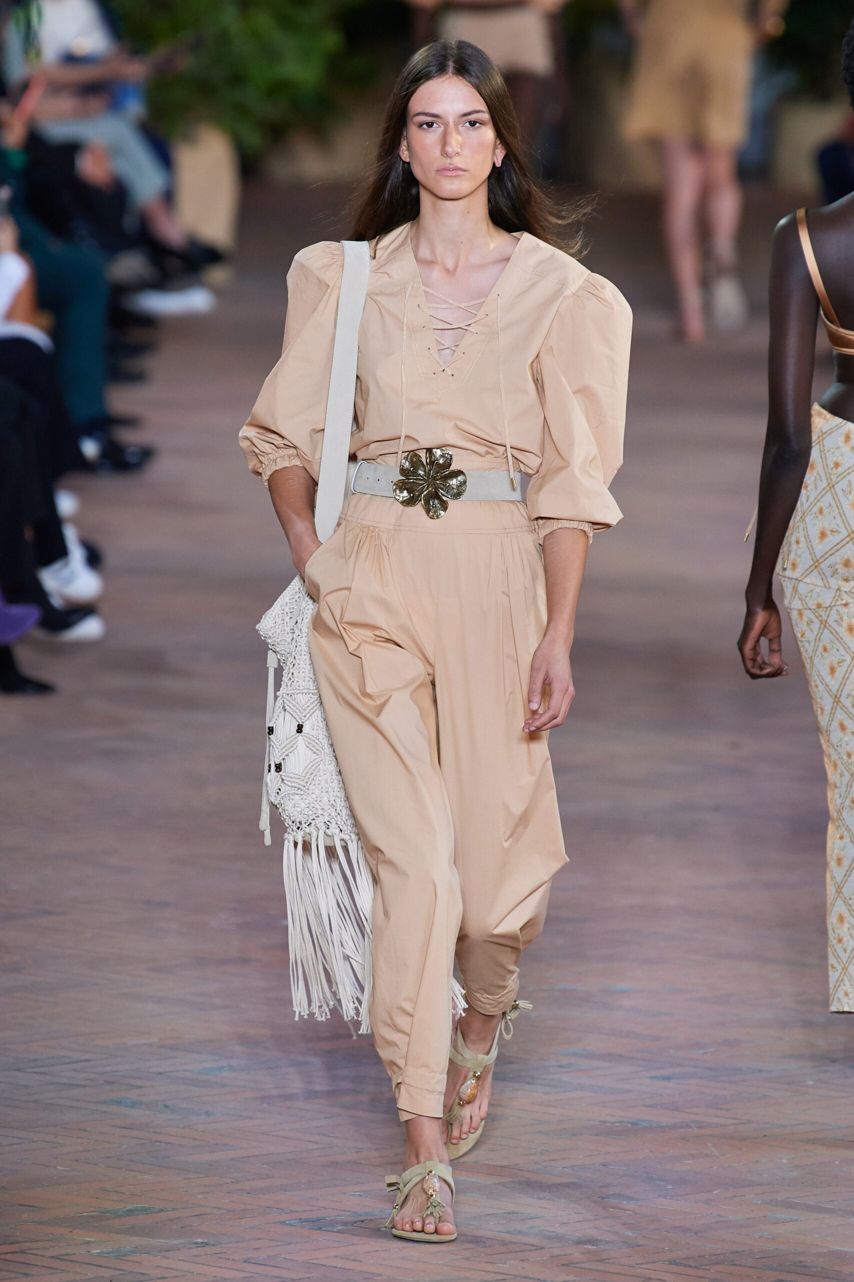 beige relaxed top and pants