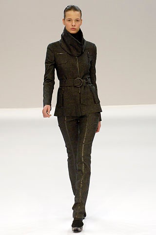 black wool long-sleeve collared tailored zippered belted blazer