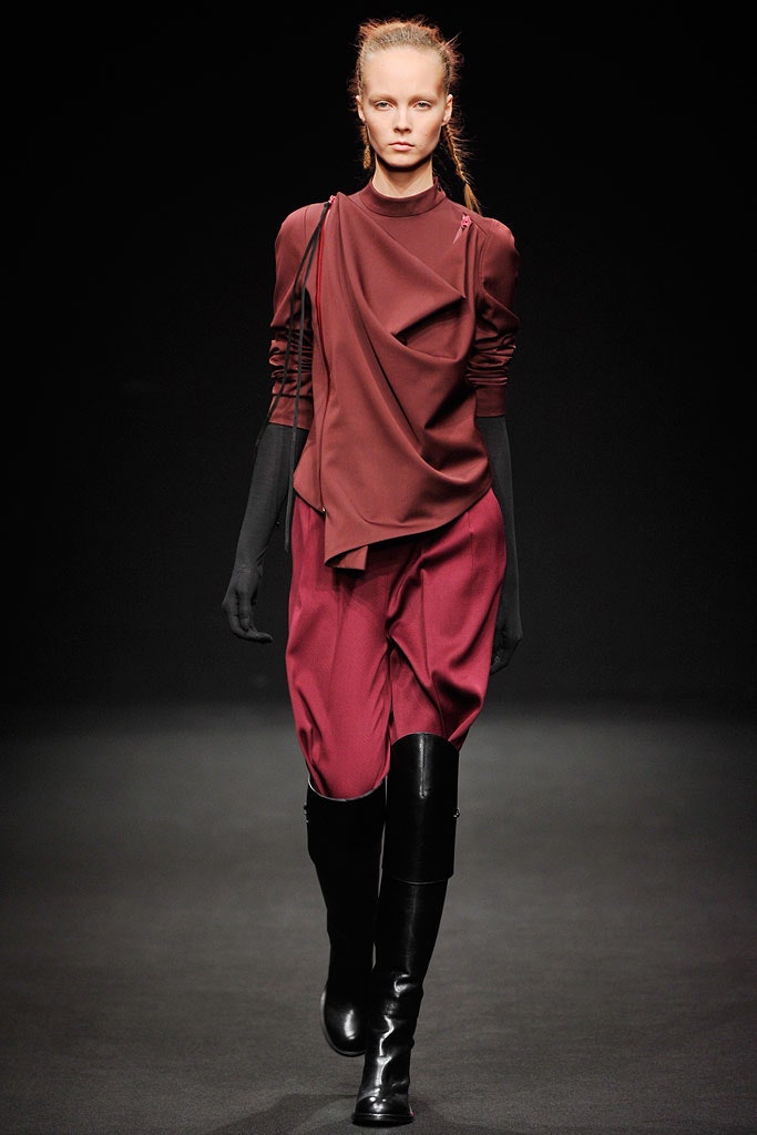 red silk relaxed top and pants