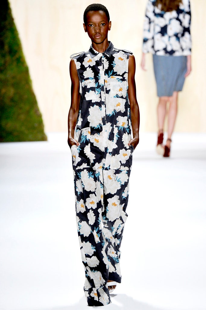 floral silk fitted jumpsuit