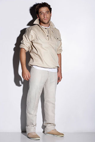 beige relaxed shirt and pants