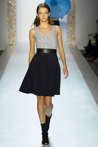 black and white pleated dress