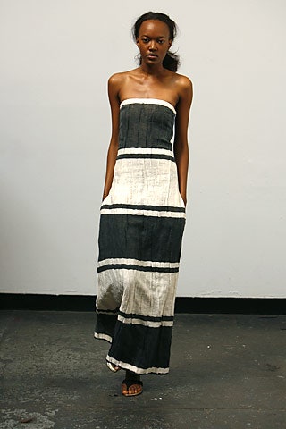 black and white strapless maxi dress