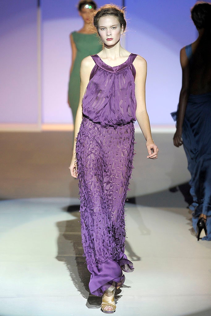 purple silk sleeveless dress