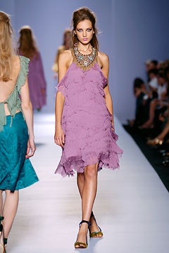 purple silk ruffled mini dress