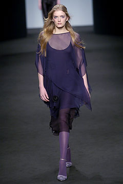 purple chiffon sleeveless dress