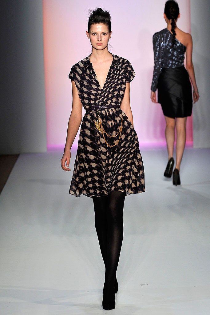 printed mini dress with belted waist
