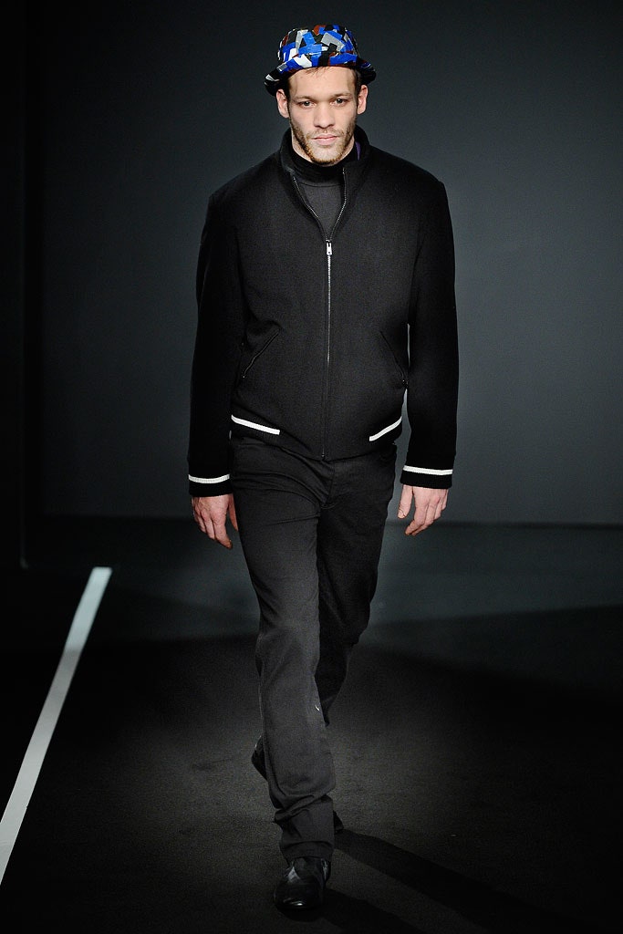 black cotton slim straight-leg pants