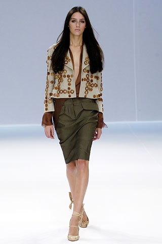 beige cotton long-sleeve collared fitted buttoned embroidered jacket