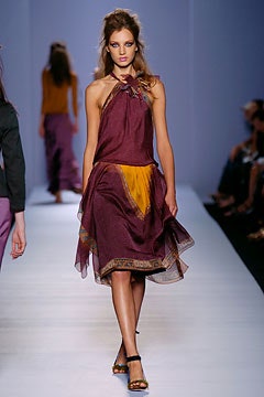 purple silk halter midi dress