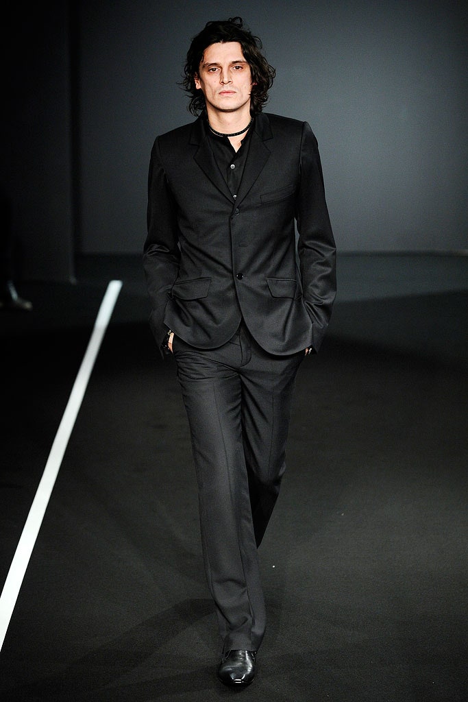 black tailored suit
