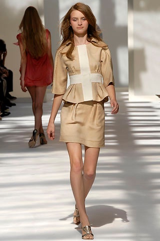 beige silk fitted mini dress