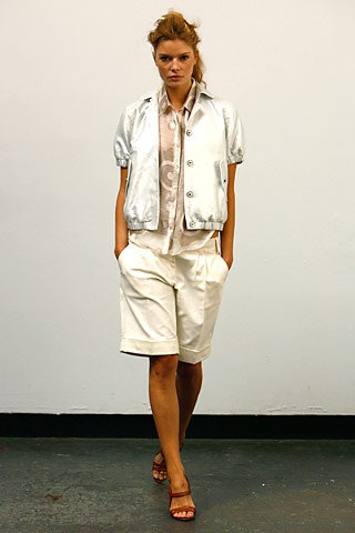 gray metallic short-sleeve collared fitted zippered shiny jacket