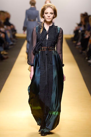 black green silk maxi dress