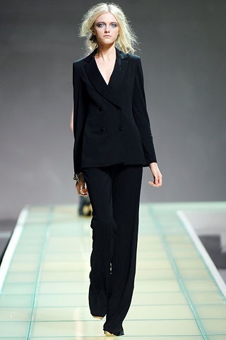 black tailored suit