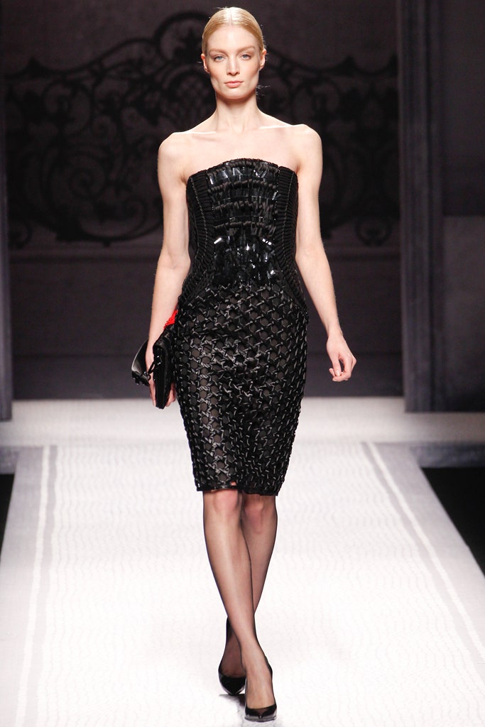 black silk strapless mini dress