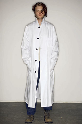 relaxed white cotton coat