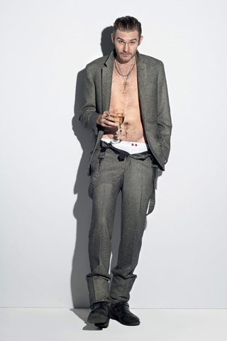 gray tailored suit with black shoes