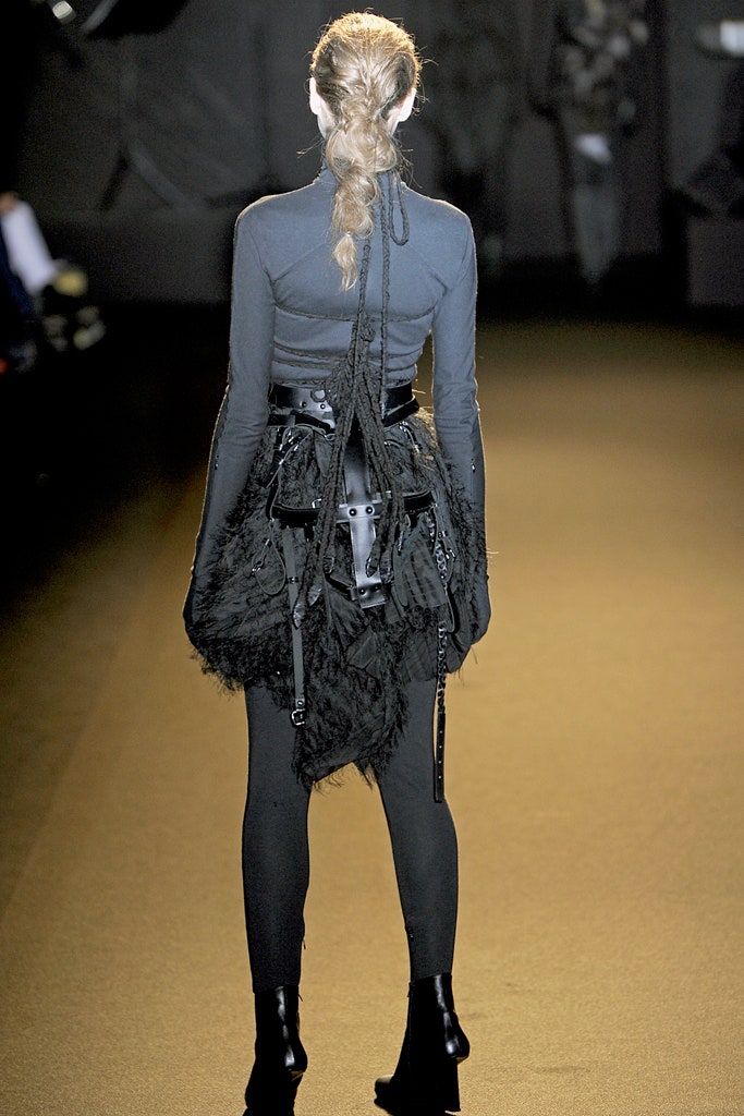 black fitted top and pants