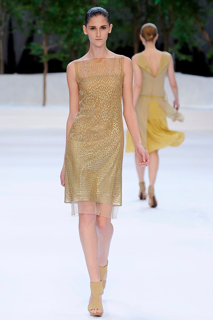 gold and beige midi dresses