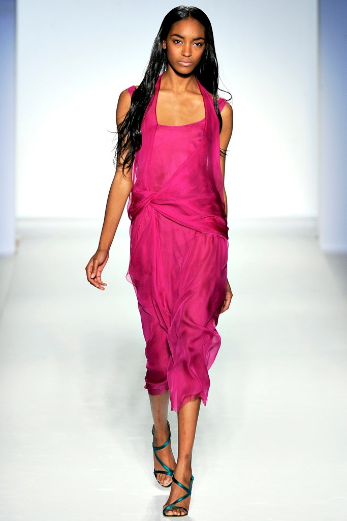 pink chiffon relaxed dress